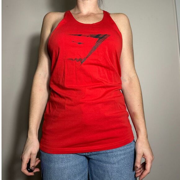 Gymshark Red Muscle Tank Size Small - Picture 1 of 6